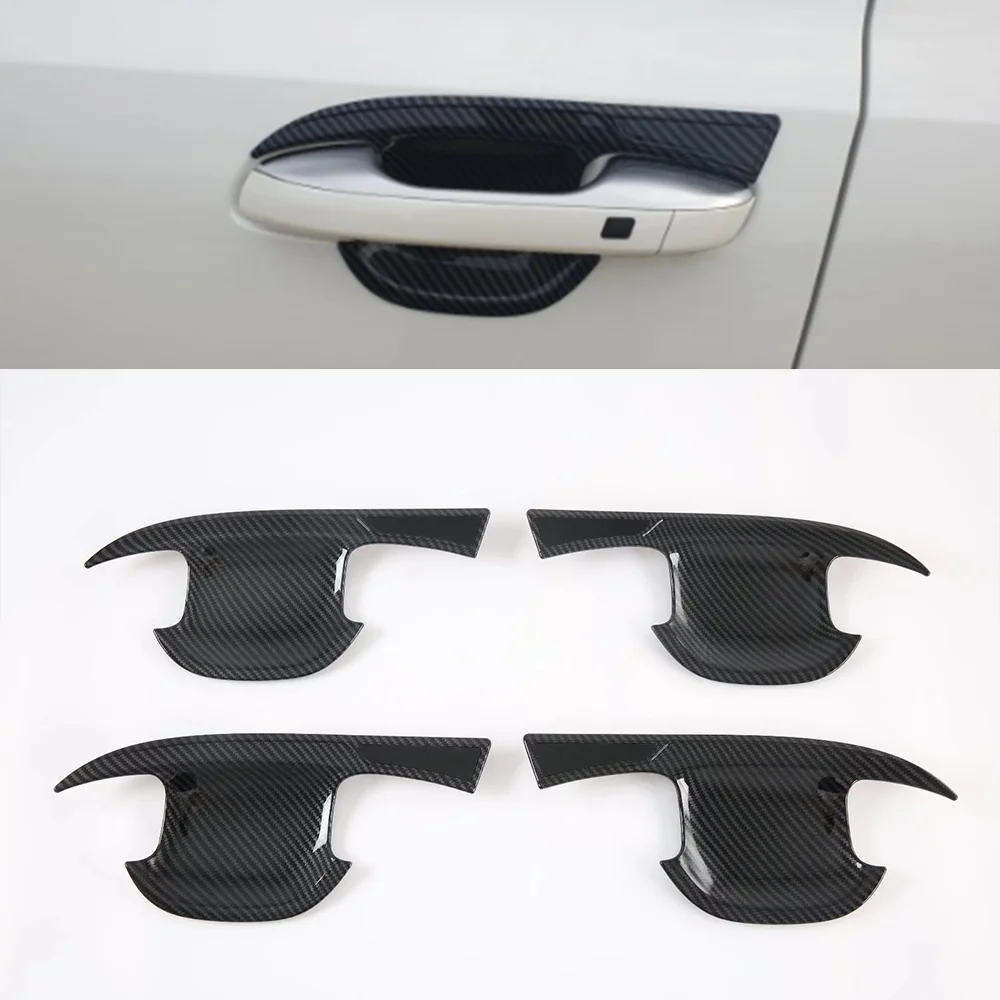 Car Accessories Body Kit Upgrade Auto Carbon Fiber Pattern Door Handle Bowl Cover Protector Trim For KIA Sorento 2020