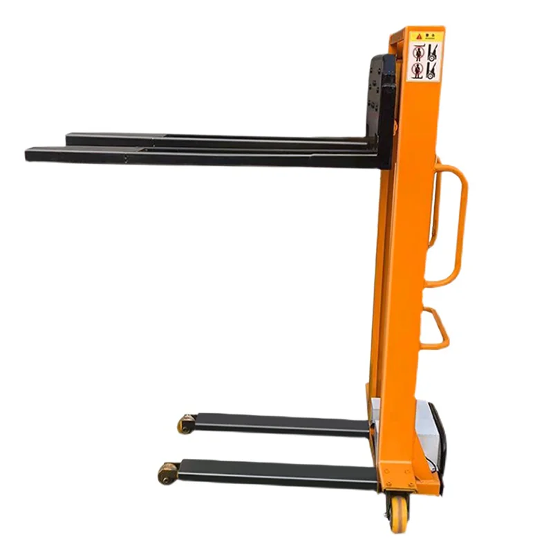 lifting semi electric stackers pallet stacker walking type electric stacking truck forklift