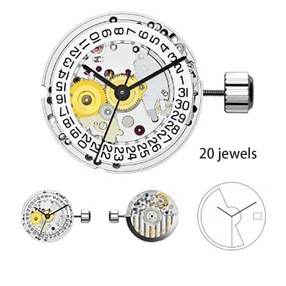 High Quality Swiss ETA 2000-1 Mechanical Automatic 20 Jewels Movement