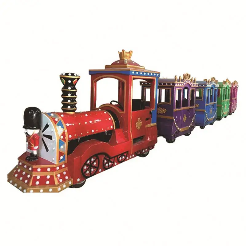 Modern Amusement park riders outdoor electric train rides
