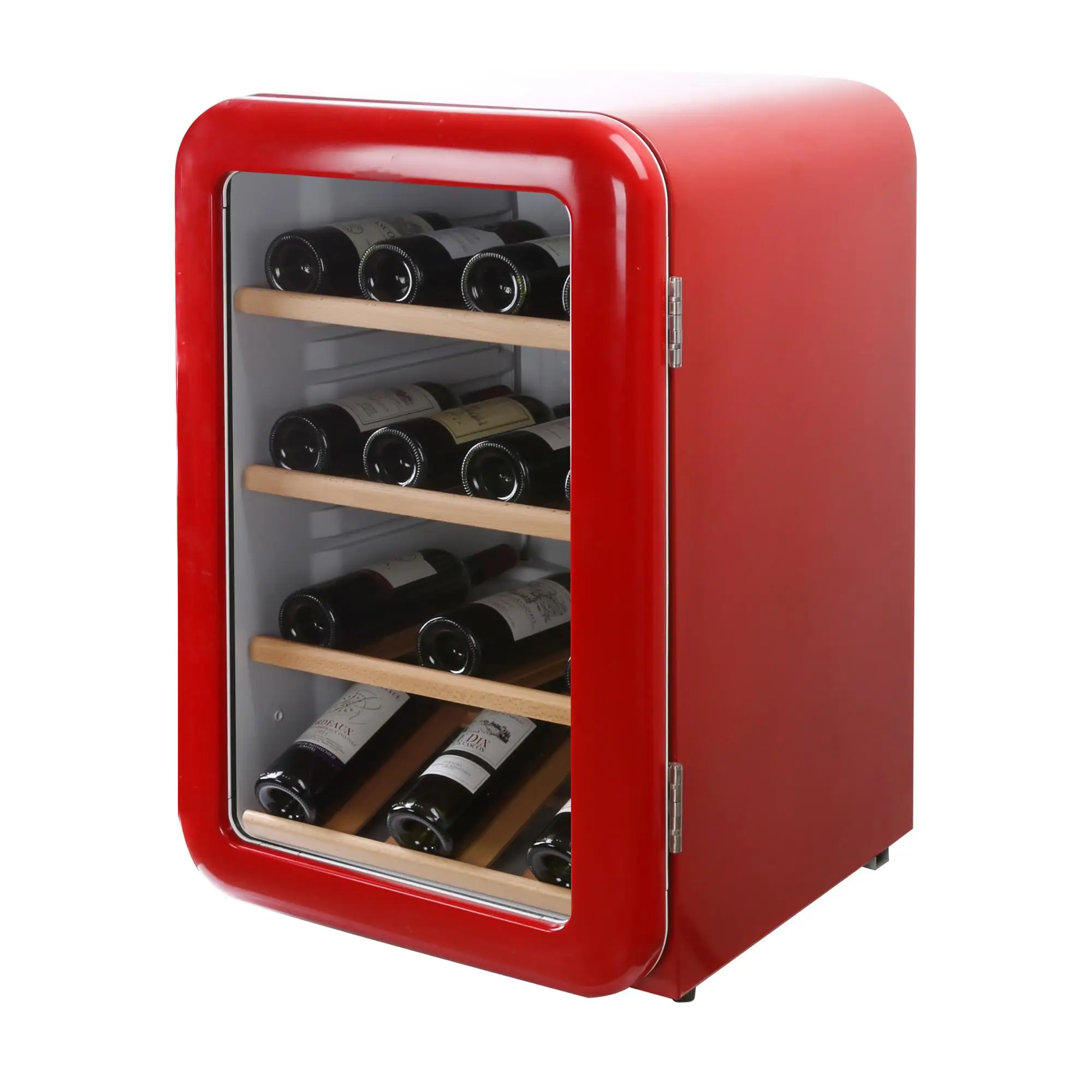 115L glass door wine cooler retro fridge