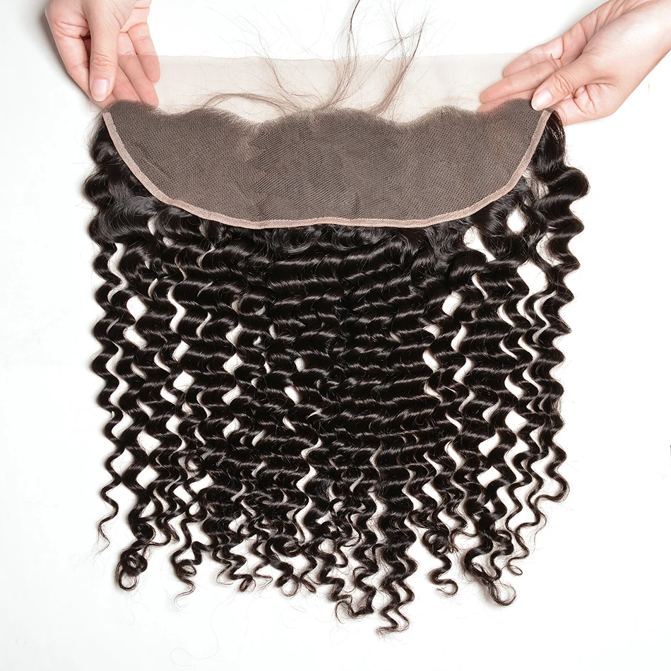 13x6 HD lace frontal naturel human hair closure 4x4 5x5 6x6 free part swiss lace closure 150% density deep wave frontals