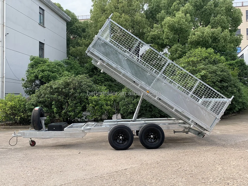 new design Q355 RHS material popular higher sides  tipper trailer,strong chassis box tipper trailer