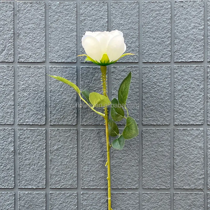 Decorative Rose Artificial Flowers Single Bulk Silk red Roses Real Touch Flower Artificial For Wedding Decor
