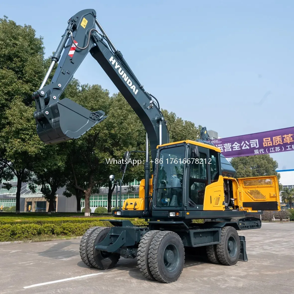 Original Modern HW150 Wheel excavator Cummins Engine Excavator New Low-Priced New Excavator Original new Hyundai HW150