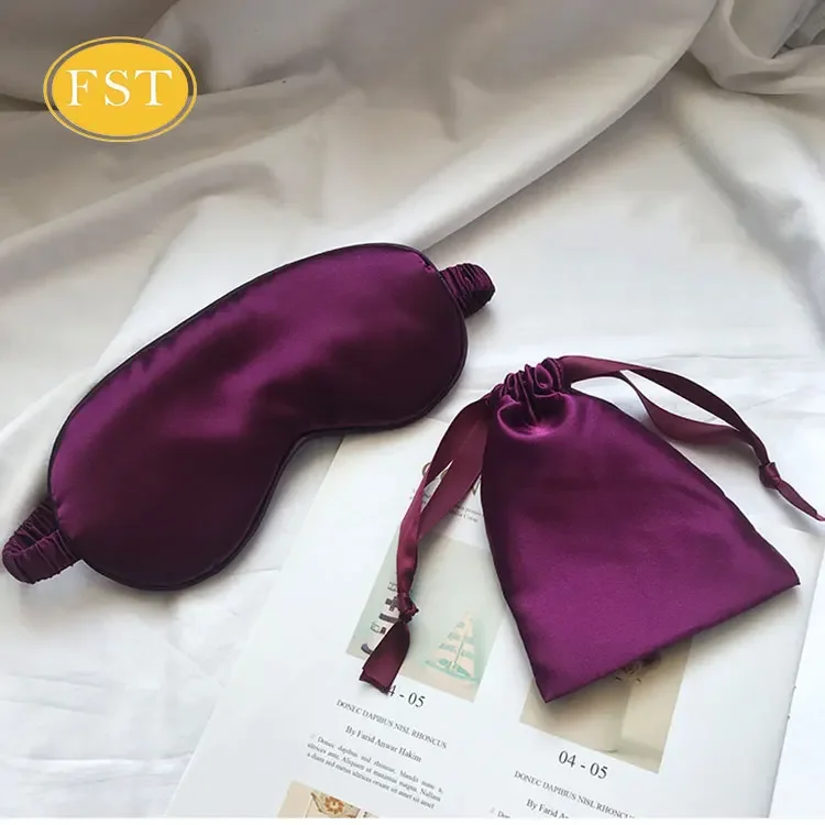 Custom Box Logo Private Label Silk Eye Mask Silk Blindfold 100% Mulberry Silk Eyemask For Sleeping