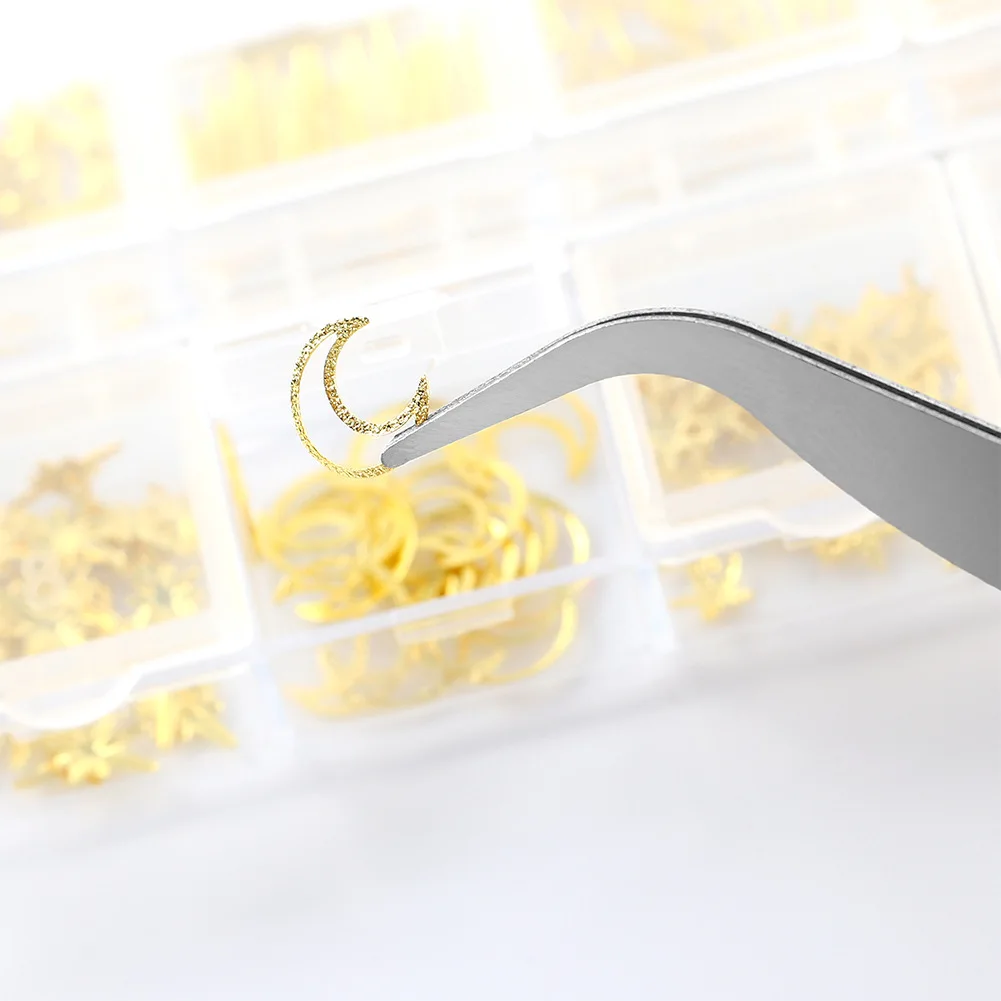 
Eyelash Extensions Curved Tweezers Stainless Steel Beauty Clip Ingrown Eyelash Extension Eyebrow Jewelry Tweezers 