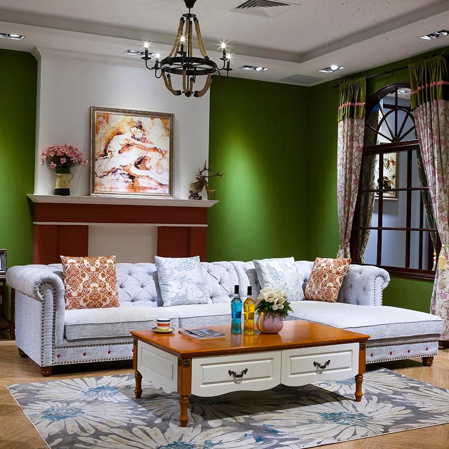 Classical sofa for living room furniture conner fabric sofa
