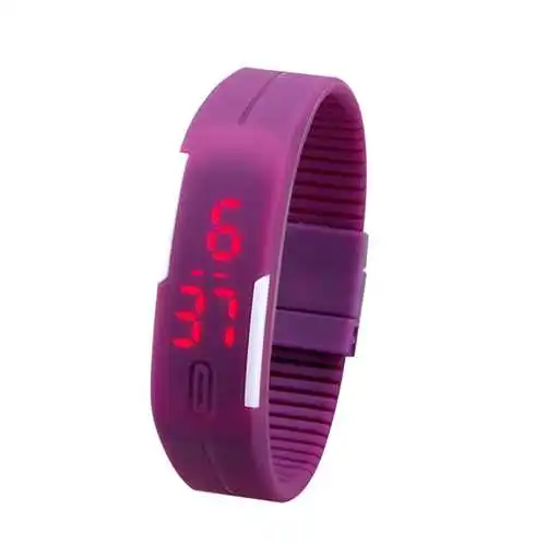 
Promortional Gift Magnetic Bracelet Cheap Digital Watch Wholesales Price Colorful Sport Silicone Rubber LED Digital watch 