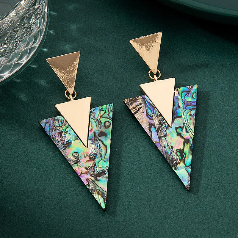 New Design Women Fashion Accessories Natural Abalone Shells Drop Earrings Jewelry