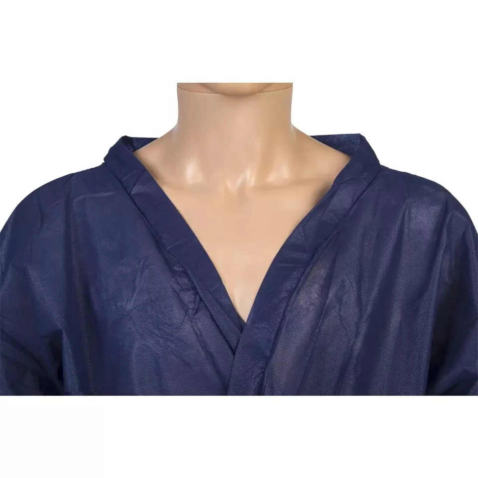 Disposable Non Woven Hairdressing Bathrobe Spa Robes Kimono Dressing Gown