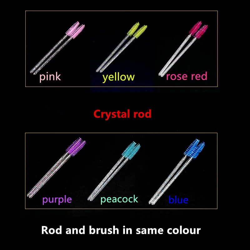 Cheap Price Sell Small Fine Head Eyelash Makeup Tool Crystal Rod Mascara Brushes