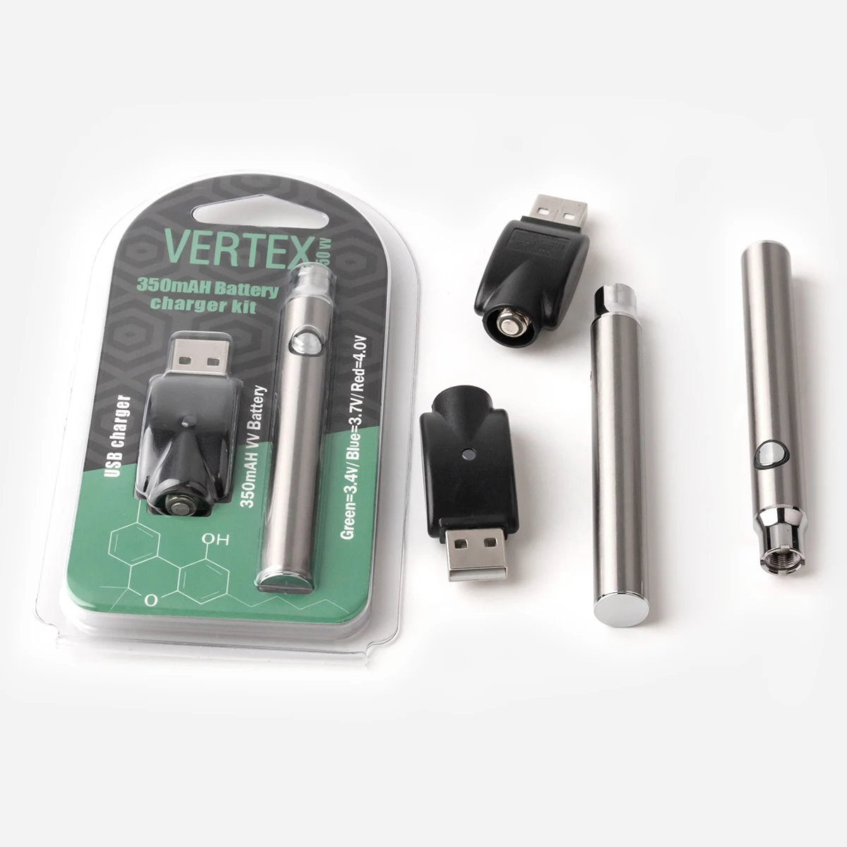 
2019 Custom Logo Preheat CBD Battery Charger Kit 350mAh Preheating Variable Voltage Vape Pen Battery For CE3 TH105 Empty Oil Cer 