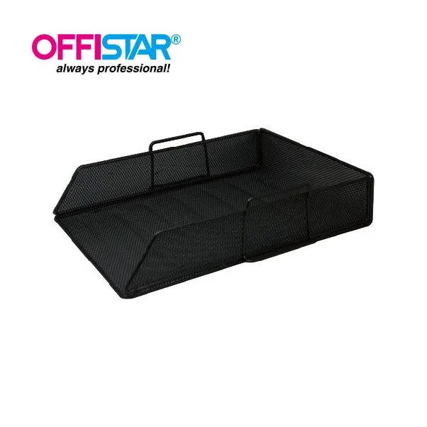 Office desktop organizer black metal mesh document file drawer paper file tray