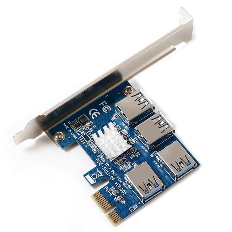 Адаптер Ruicorp PCI-E с 1X на 4 USB 3 0 для PCIE 16X карта расширения PCI Express усилитель порта концентратор