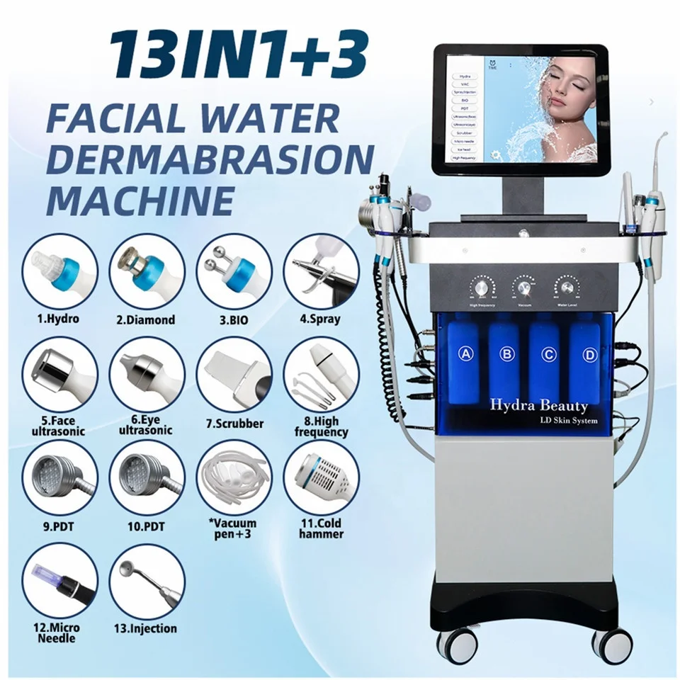 Professional best hydra peel skin oxygen facial microdermabrasion machine