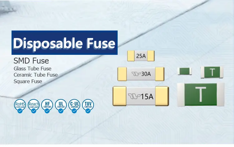 TE Series 1245 Fast Acting SMD Fuse Components 250V 1-40A Slow Blow Portable Set Square Shape Computer Peripherals Fuse Holder