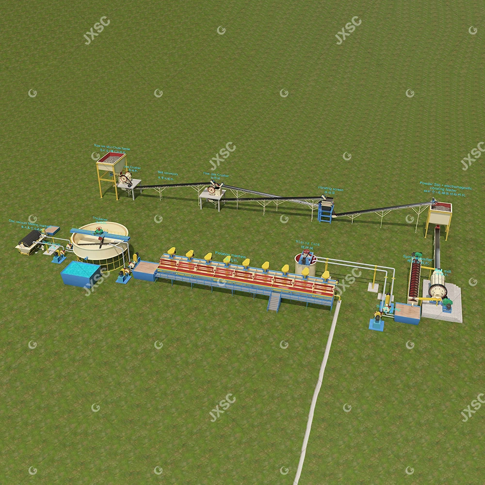 Mining Equipment Gravity Flotaton Concentration Production Line Nickel Ore Processing Plant