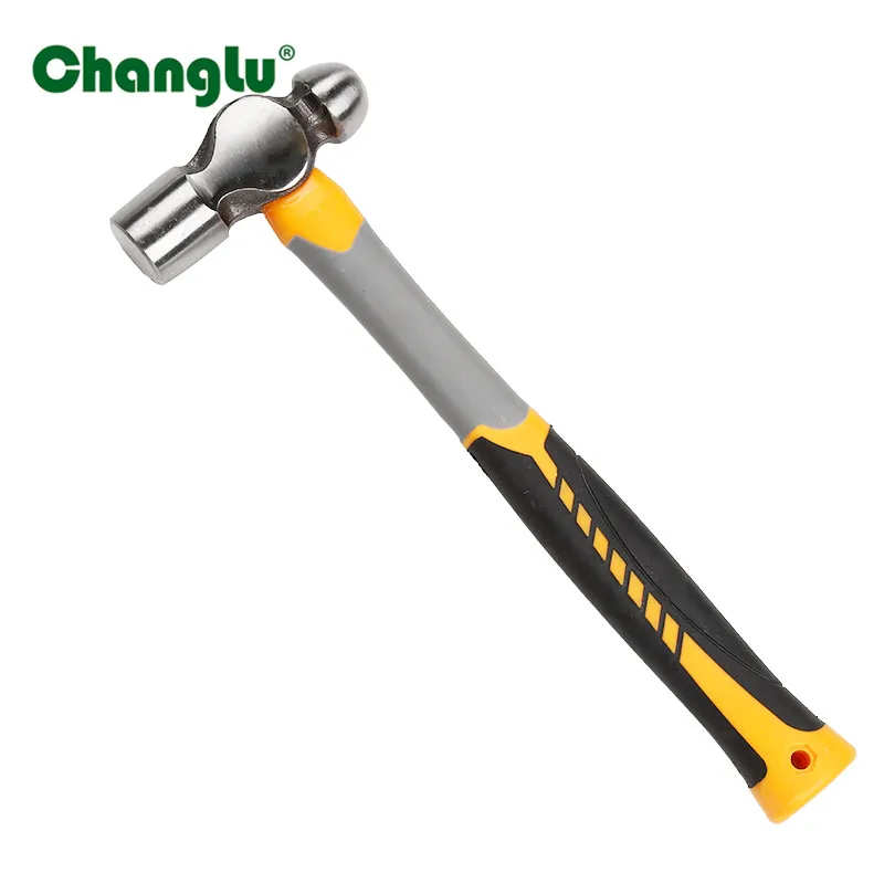 New Arrival Yellow Plastic Handles Ball Pein Hammer