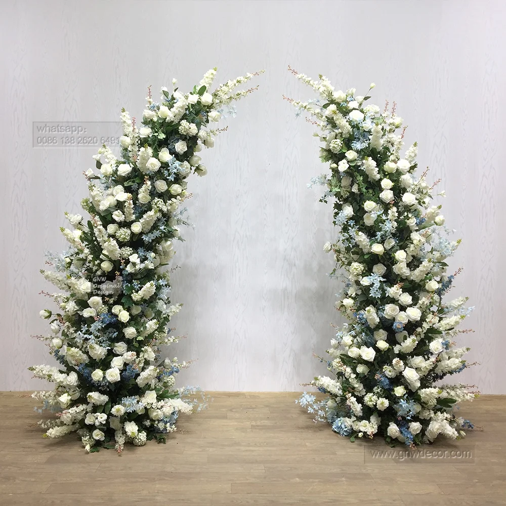 GNW Wholesale Flower stage Backdrop Wedding Arch Decorative Silk Flower Cherry Blossom Arch for Stunning Wedding Occasion decor