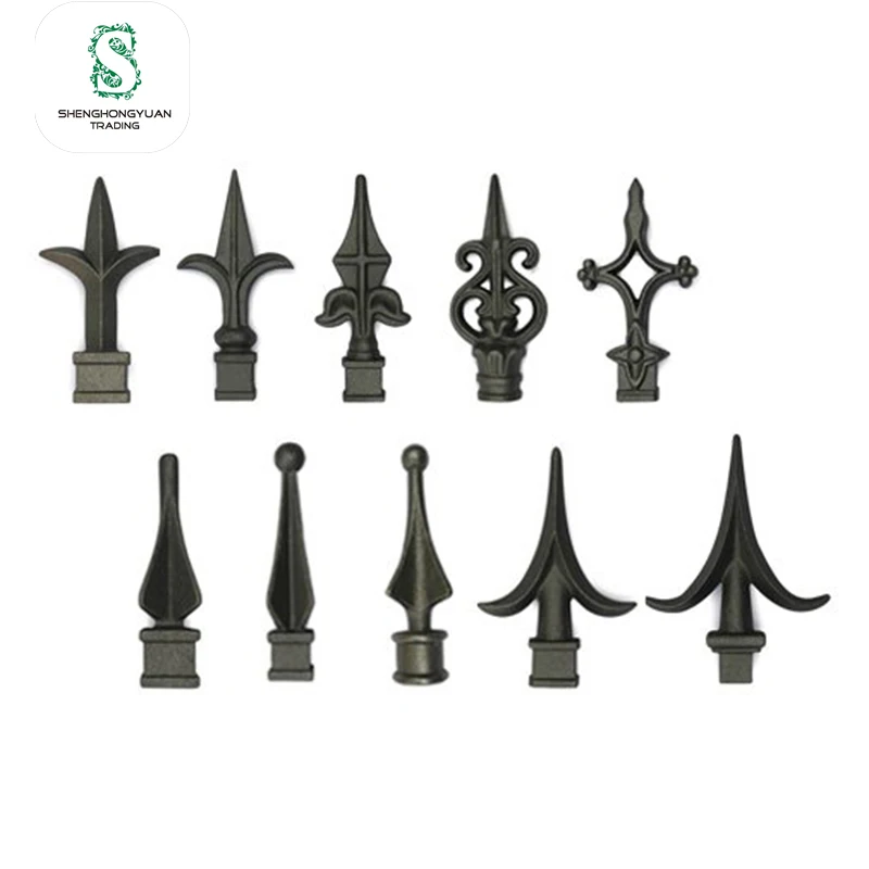 Decorative wrought iron spear point cast steel spearhead