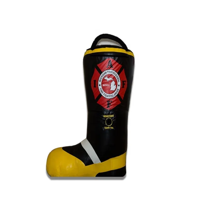 inflatable fire boots  20ft High Giant inflatable shoes, inflatable sports boot models for advertising