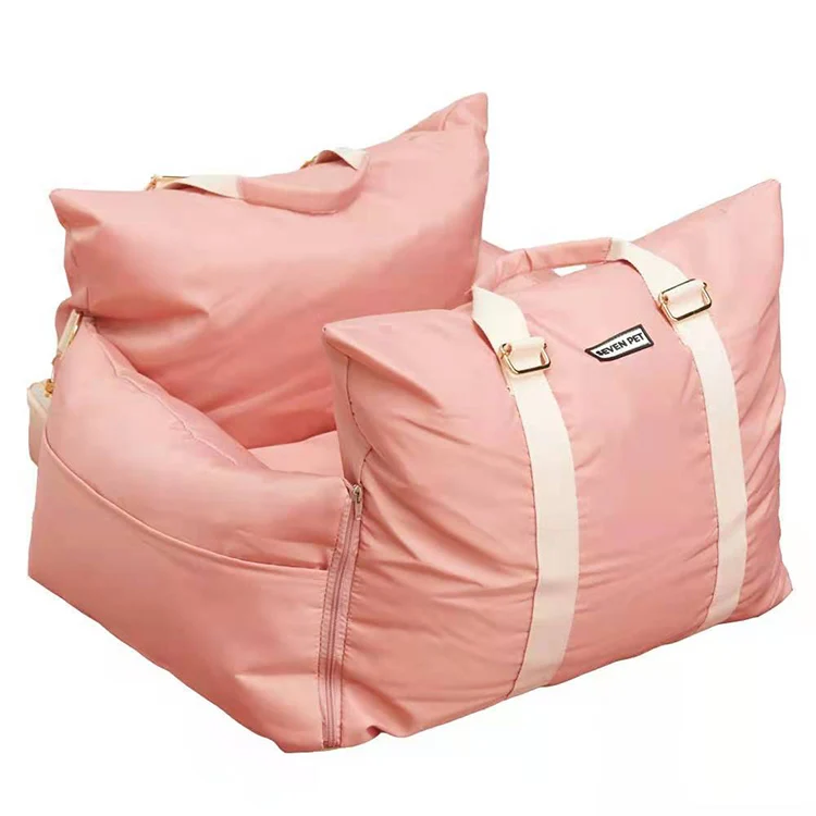Comfortable and portable dog car seat multi functional pet bed with handle dog car mat