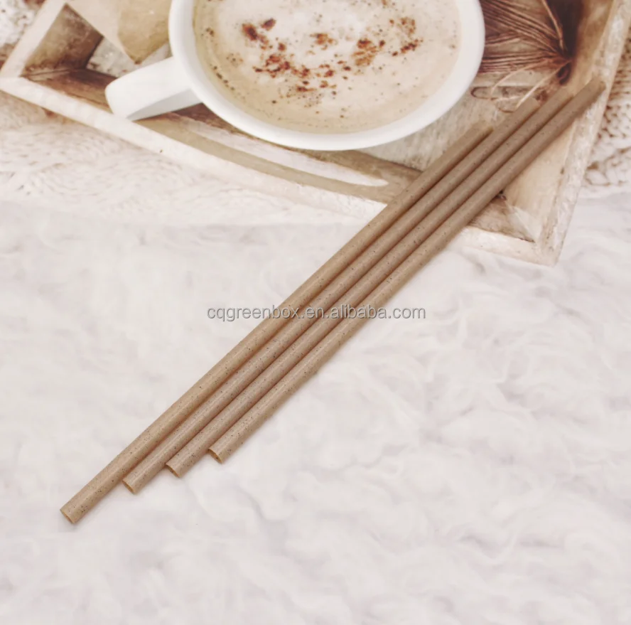 New product eco friendly long straw cocktail straws coffee grounds drinking straws