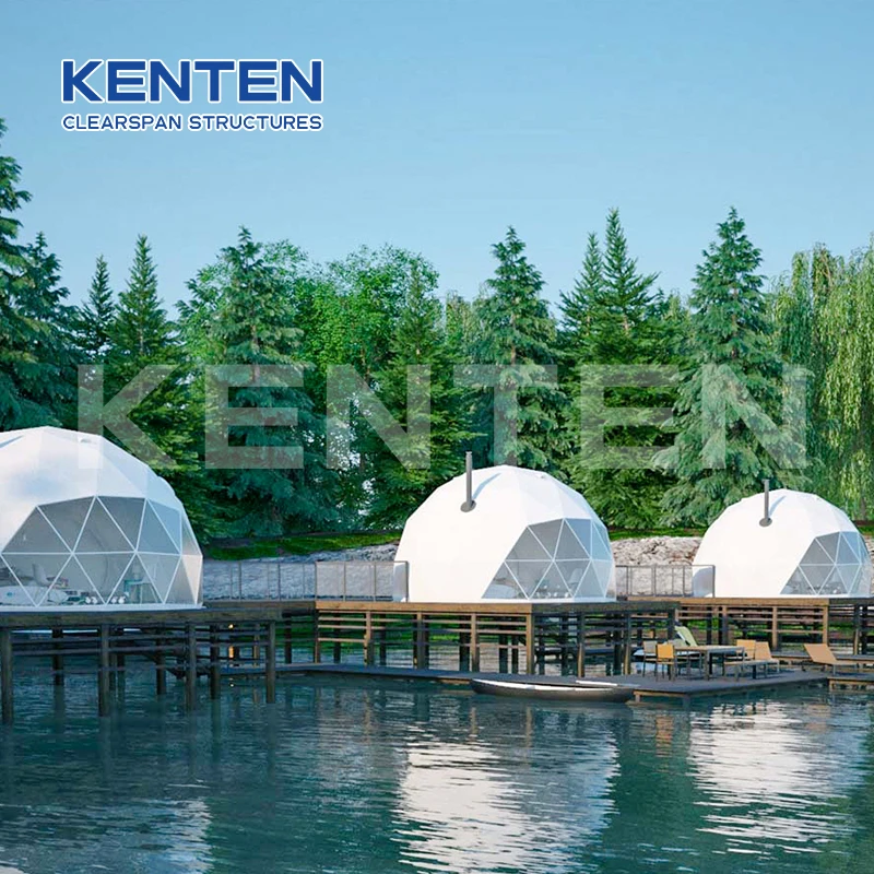 Factory supply high quality PVC waterproof geodome geodesic dome igloo tents dome glamping 8m hotel tent dome