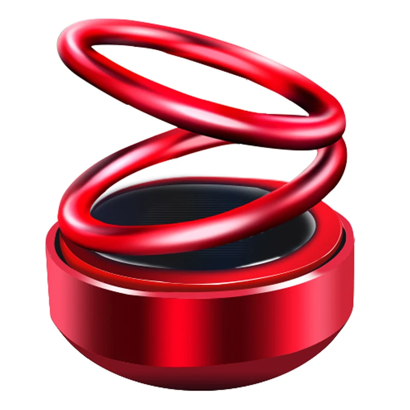 Double ring Rotating car perfume fragrance Alloy diffuser Car Solar Perfume luxury car air freshener