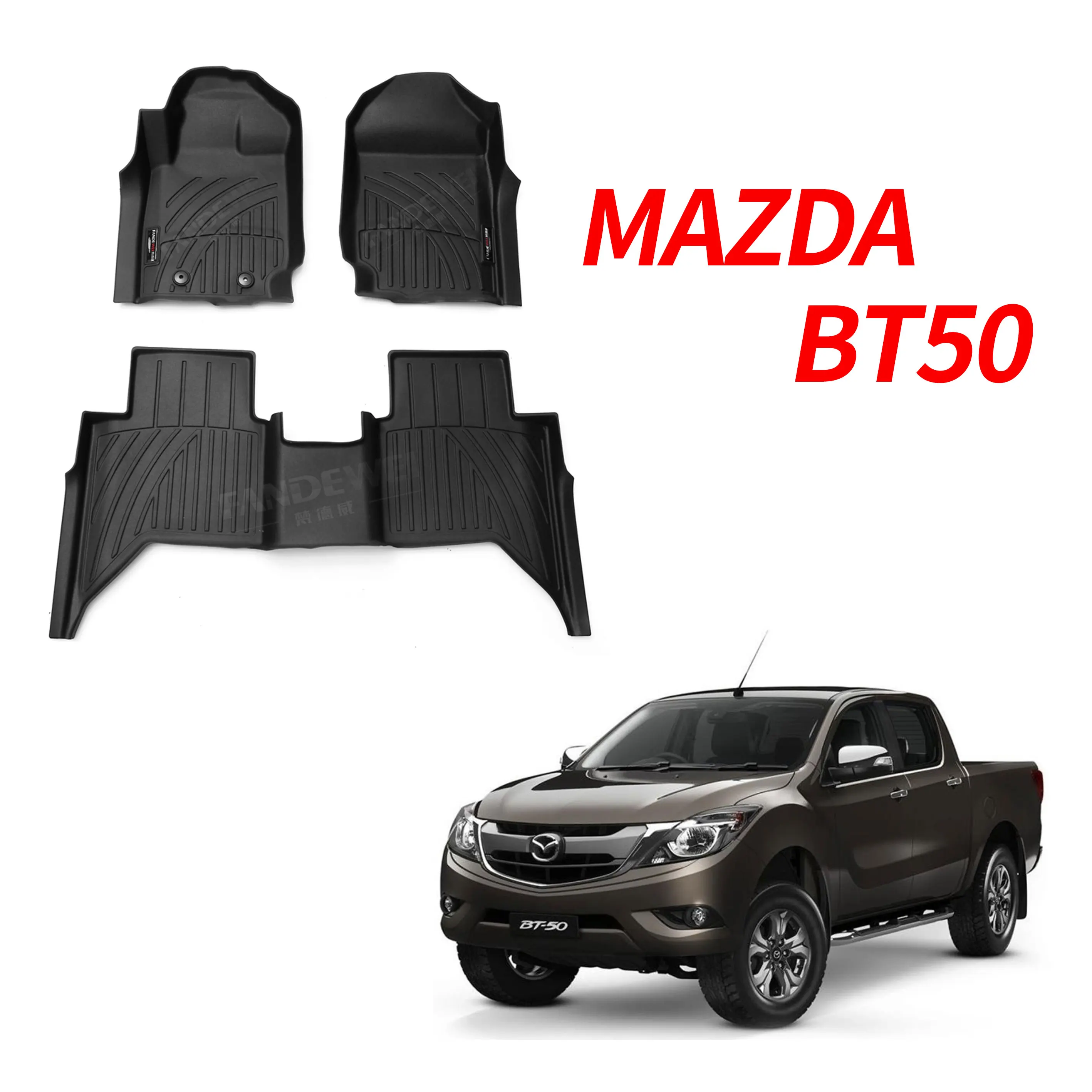 3D TPV TPE Rubber Car Floor Mat Car Mats For RHD And LHD MITSUBISHI Triton L200