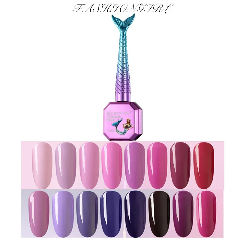 Fashion Girl Nail Gel Varnish Color Gel Polish Soak Off UV LED Gel Nail Polish Mermaid Nail Polish Non-toxic Candy Color Series