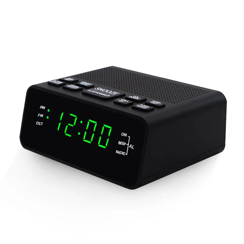 Hotel Led Digital Alarm Clock Radio Logo Customized White Square Modern Radio Bluetooth Speaker Wireless Electronic Wall Clock
