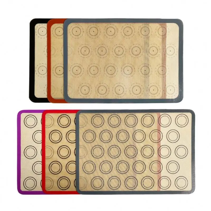 Customizable Nonstick Baking Pastry Mat Sheet Non-Slip Silicone Baking Mat Set