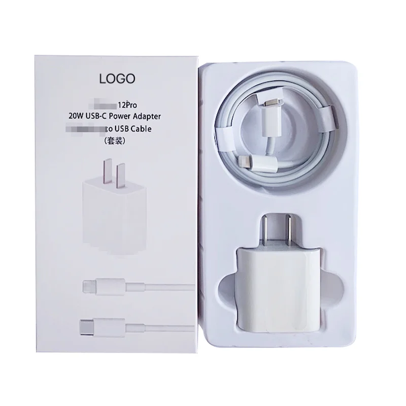 20W PD fast charging Usb-C-8pin Type C Sync charger cord Pd Data Cable Charger PD Set with Cable