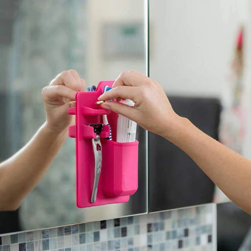 Portable Bathroom Accessories Storage Organizer Waterproof Silicone Toothbrush Holder