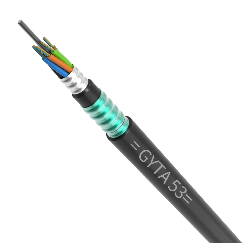 Single mode 24 core fiber optic cable GYTA53 vodacom fibre for direct burial optical cable
