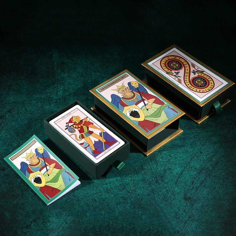 Shenzhen XM Original Brand Manufacture Foiled tarot cards Deck And Oracles With Guidebook Rider Waite tarot cards