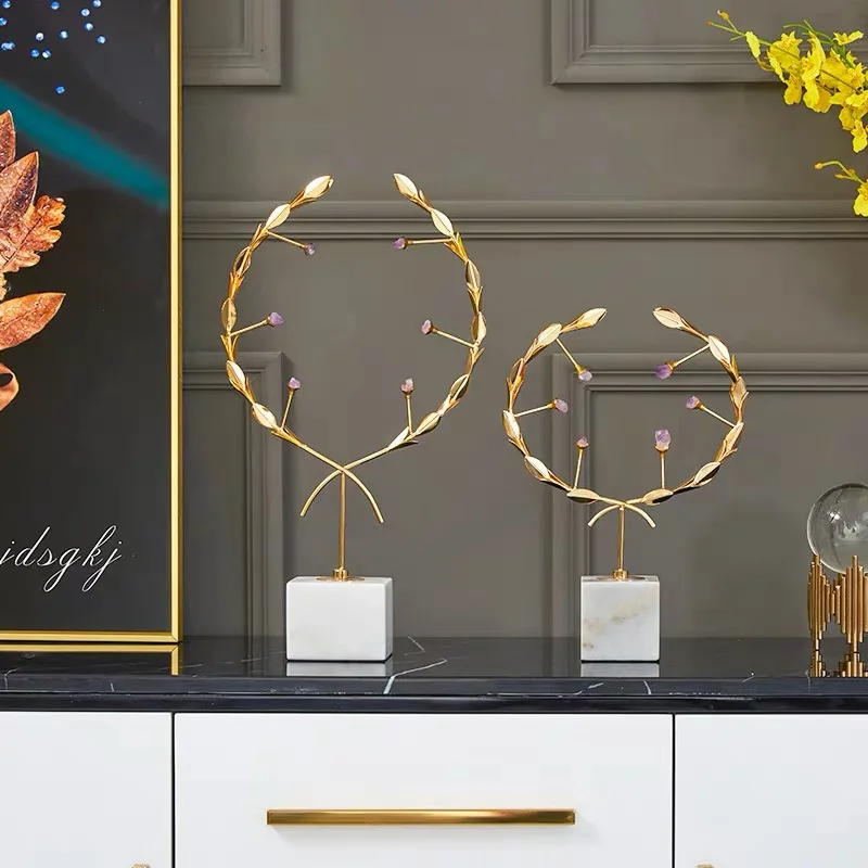Luxury Furnishing decorative home decor metal crafts interior home decoration Desktop ornament