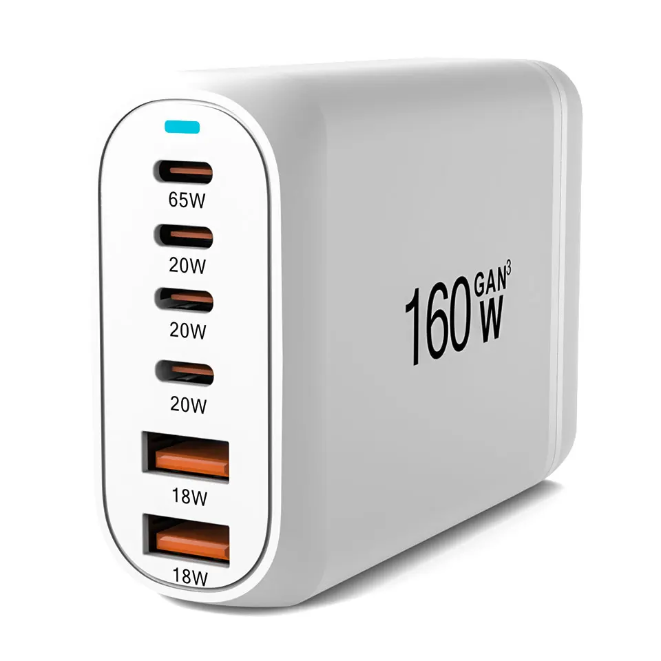 Yiling 160W gallium nitride charger compatible with PD20W for MacBookPro iPhone 15/14/13/12/11 mobile phone laptop tablet