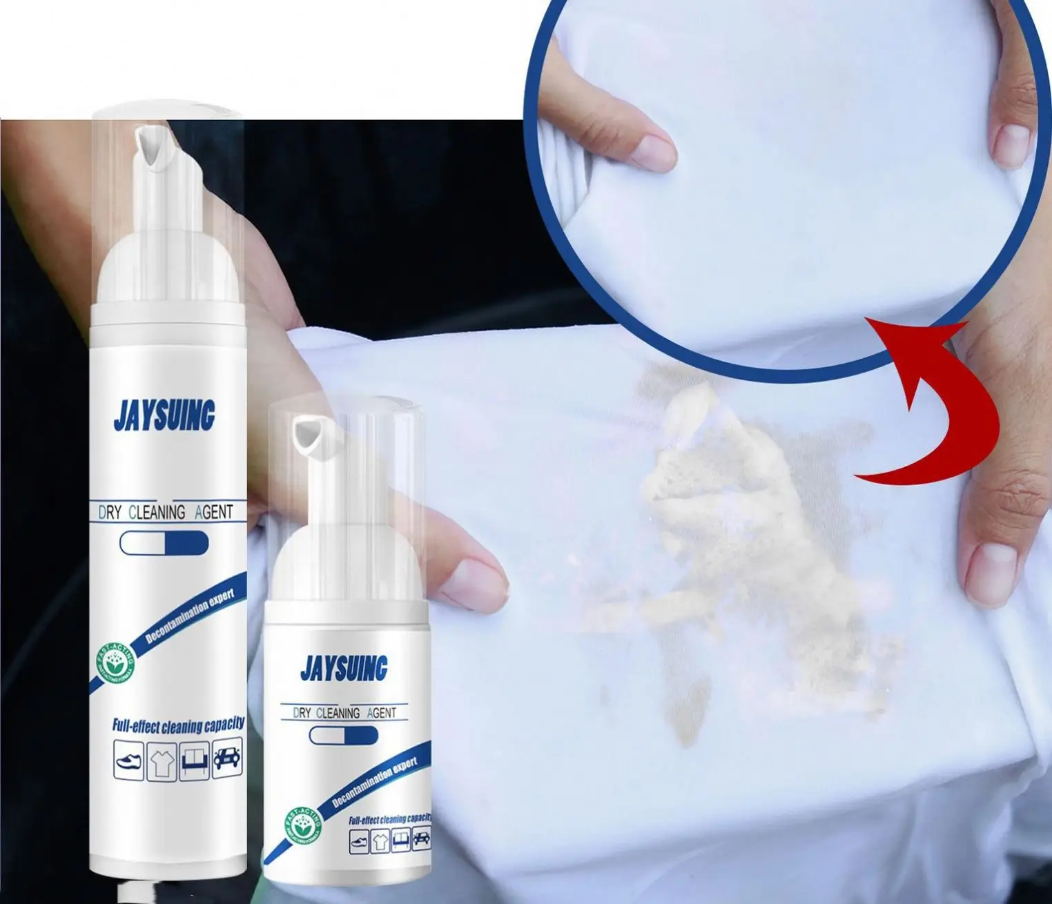 Custom Down Jacket Coat Clothing Dry Cleaning Foam Agents Carpet Curtain Water Free Liquid Cleaning Agent