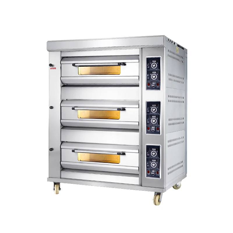 Industrial 1 Deck 2 Trays Gas Pizza Baking Oven Cake Bakery Equipment