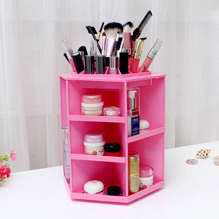 Hot Sale Professional Makeup Cosmetic Case Large Size Rotating Makeup Organizer