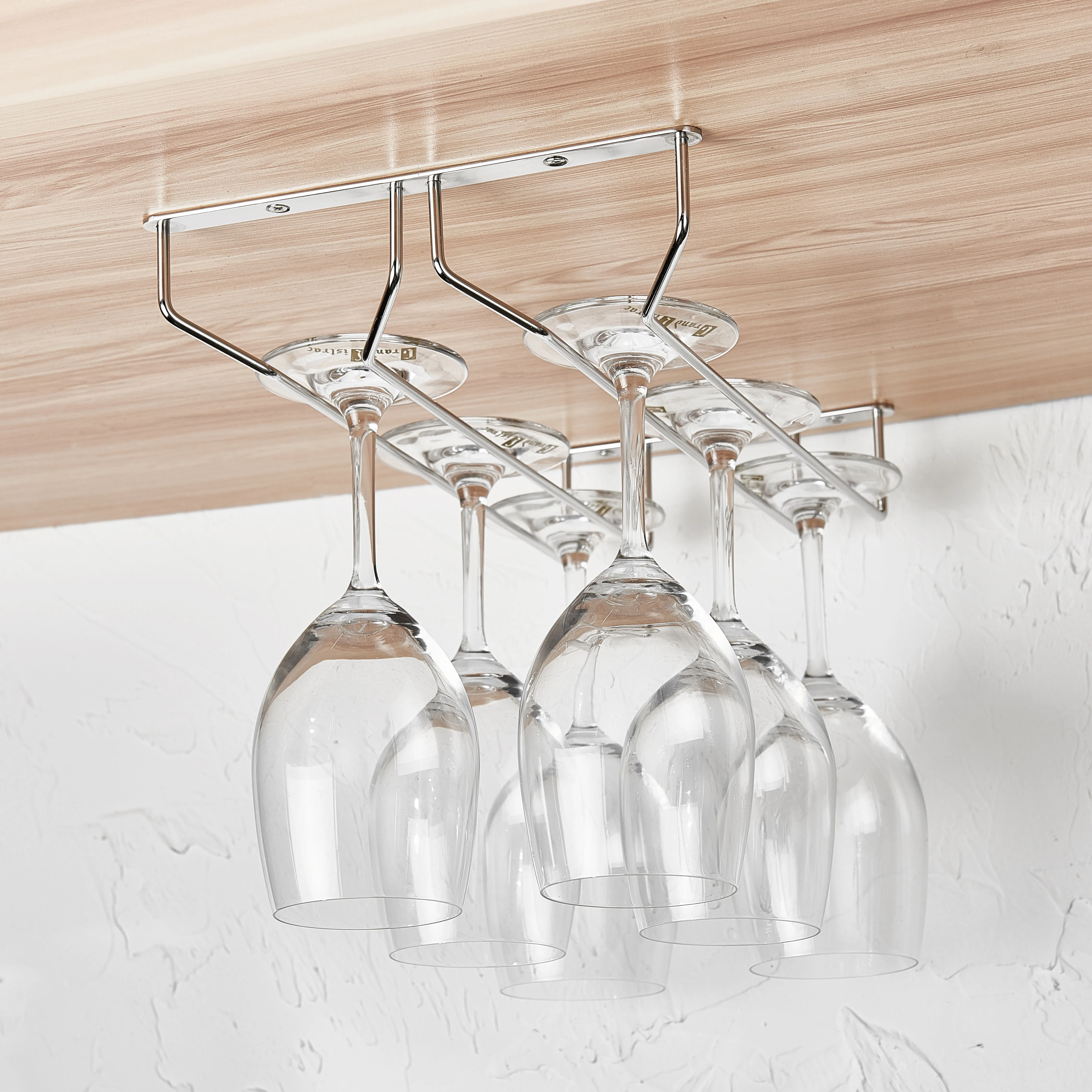 Кухня под шкафа рюмки бокал для вина из нержавеющей стали держатель для вина стеклянная подвесная полка