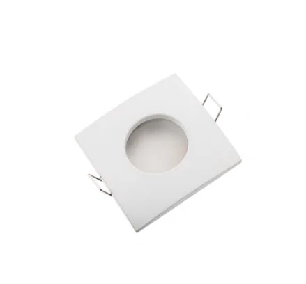 Commercial hotel square waterproof downlight fitting embedded ip44 ceiling mr16 gu10 gu5.3 bulb spotlight housing  fixture