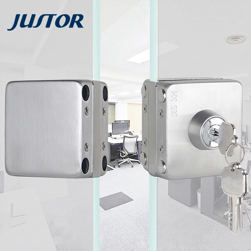 JUSTOR OEM/ODM дизайн логотипа профессиональная Заводская Коммерческая Бытовая безопасность двухслойная стеклянная дверная ручка