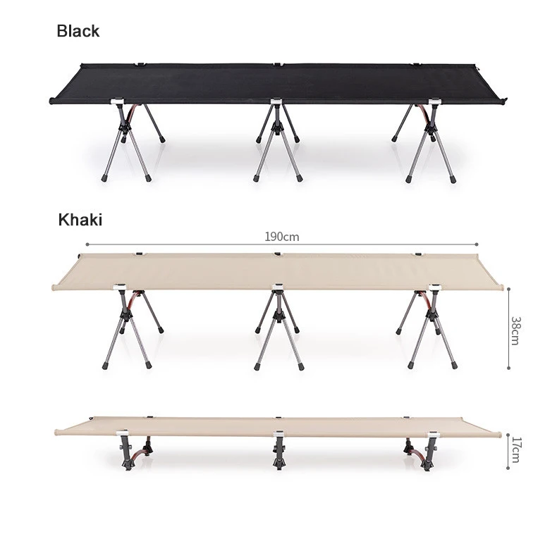 Manufacturer Wholesale Outdoor Aluminium Metal Heavy Duty Camping Folding Camp Cot Travel Single Sleeping Bed For Hiking