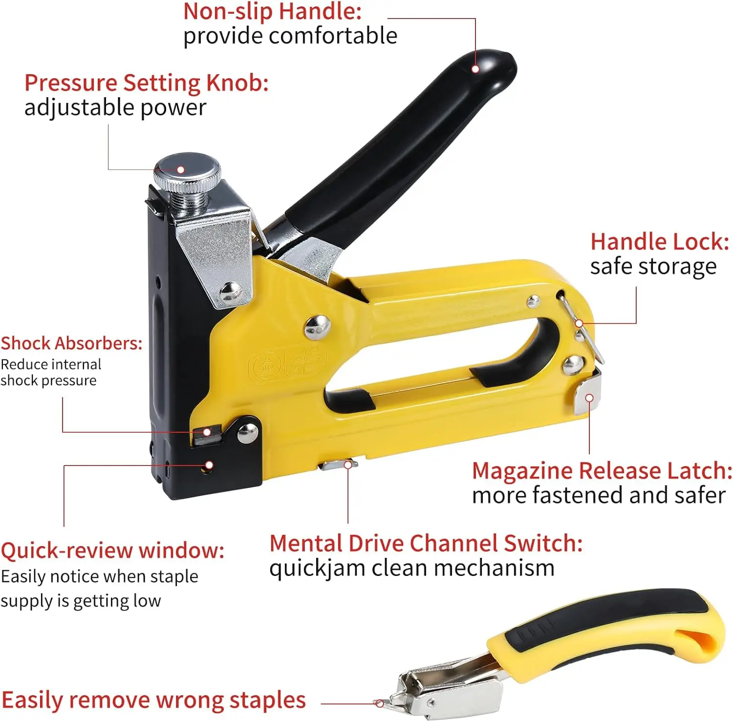 Best high quality houses decorating wooden wall furniture fastening tool metal steel staple manual air cordless nail gun