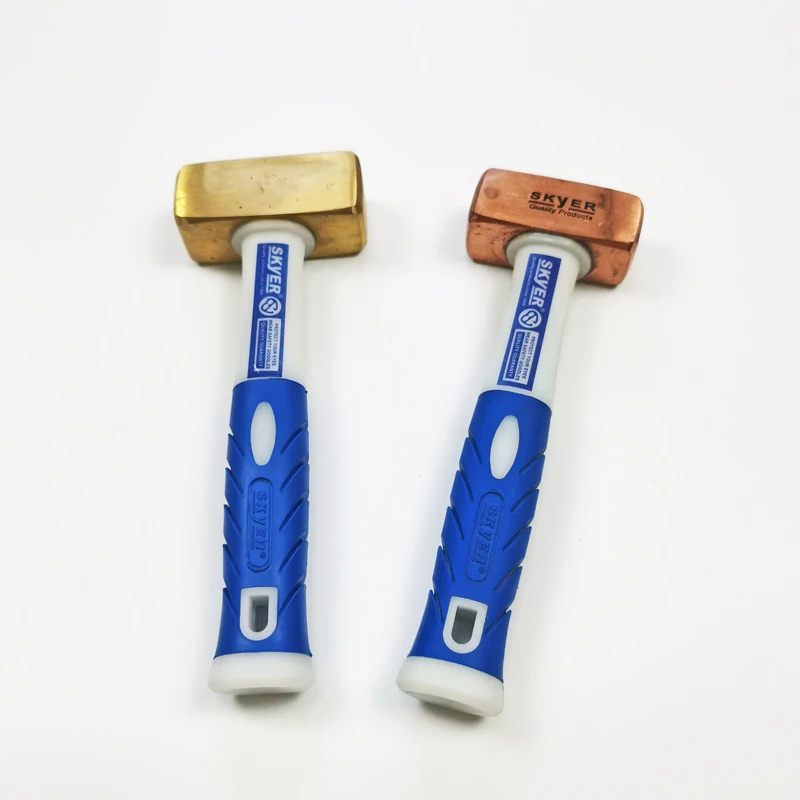 non sparking hand tools brass hammer stone hammer shape copper hammer with fiberglass handlesaler