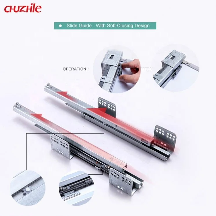 CHUZHILE Stainless steel Glass Plastic Storage Dish Drawer basket with soft closing